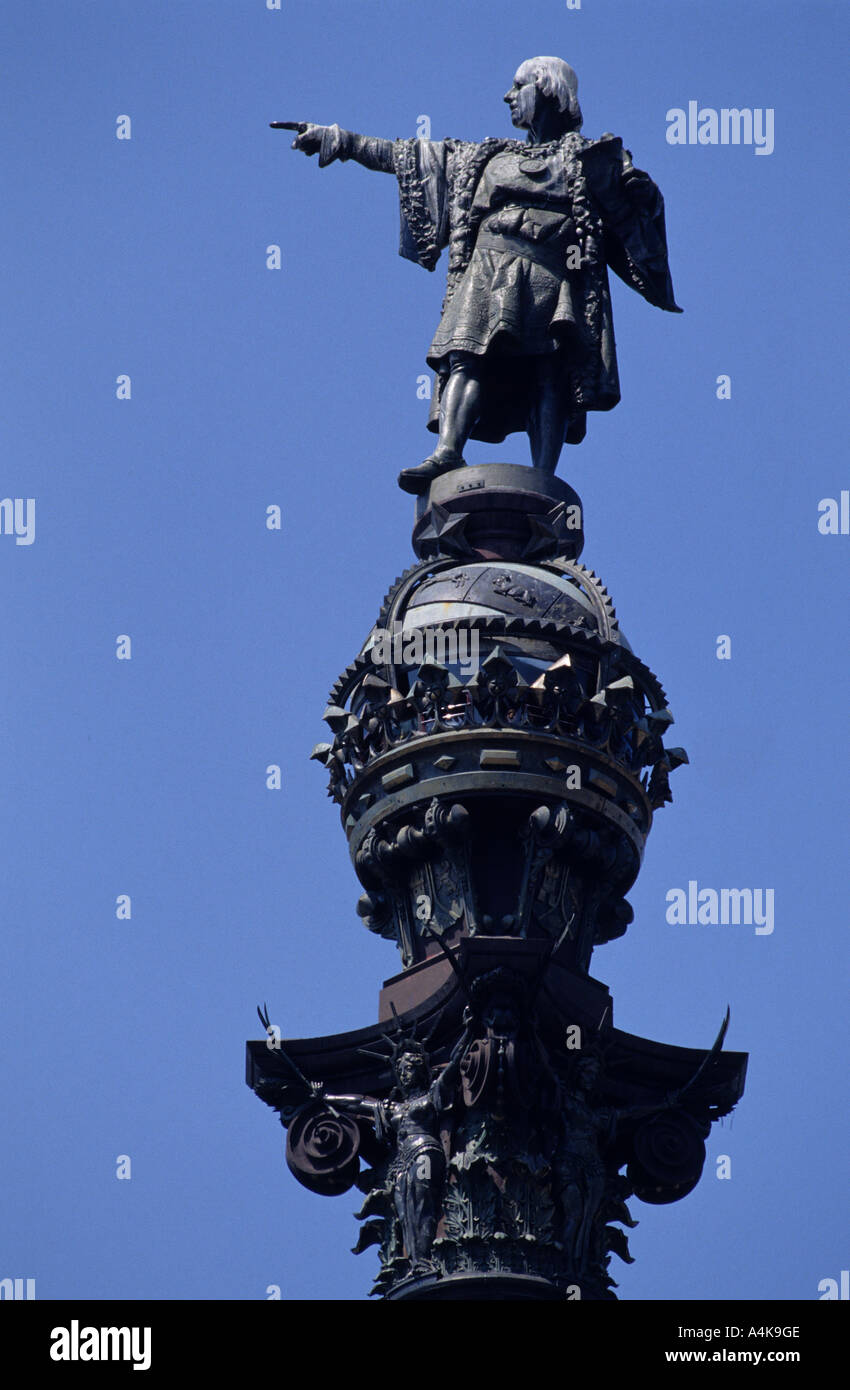 columbus statue barcelona Stock Photo