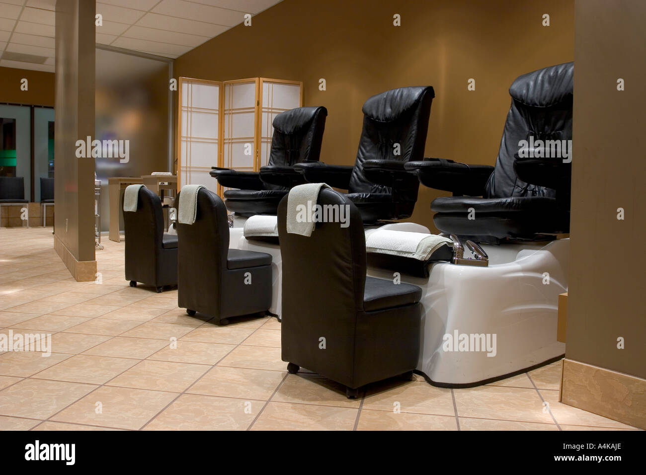 Foot massage chairs Stock Photo Alamy