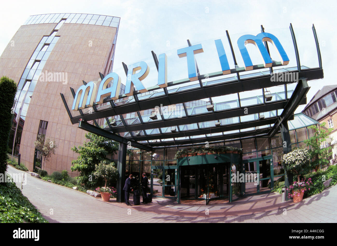 Entrance to the hotel Maritim in Stuttgart Germany Stock Photo