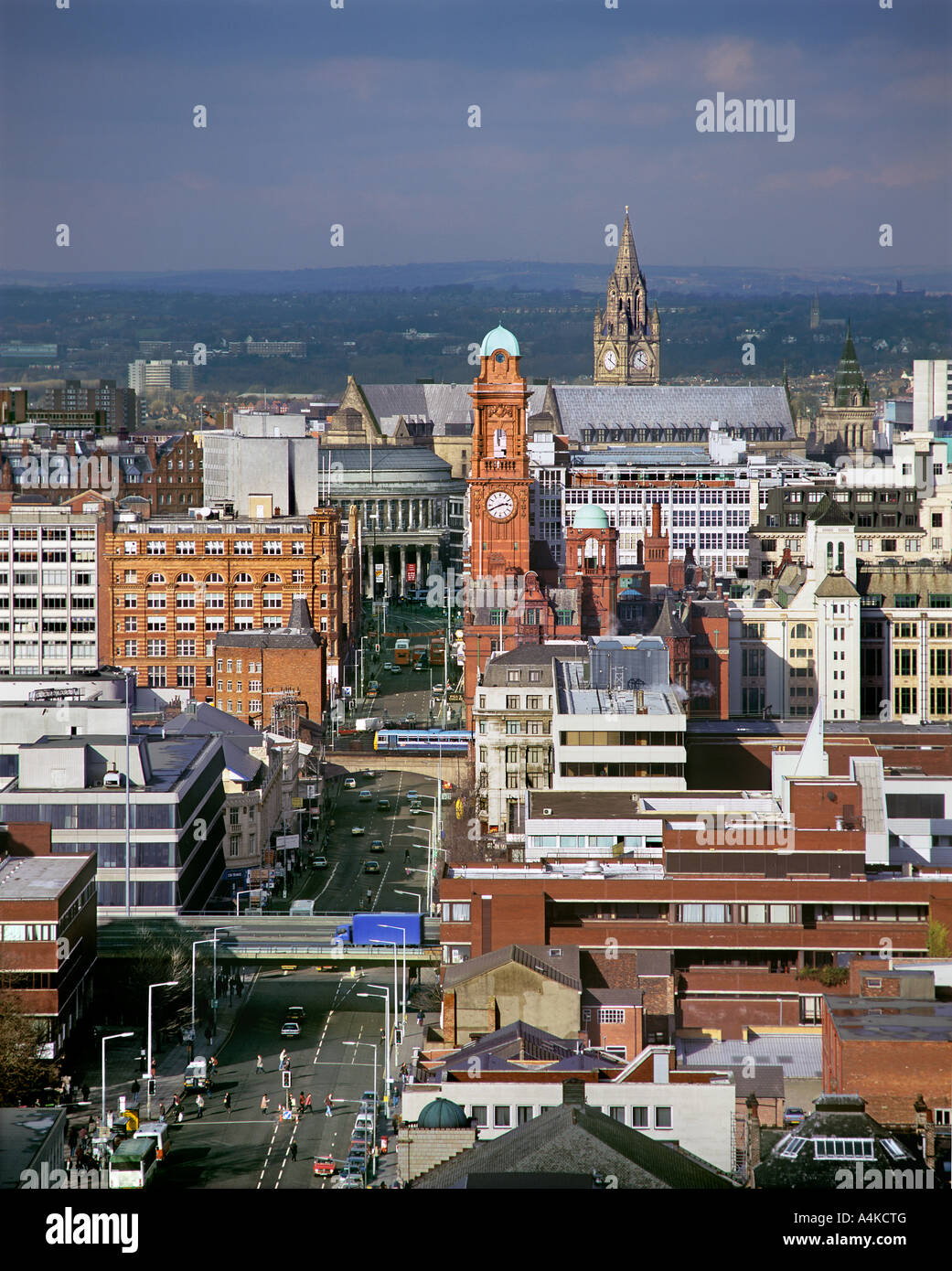 A panoramic view of Manchester city centre. Stock Photo