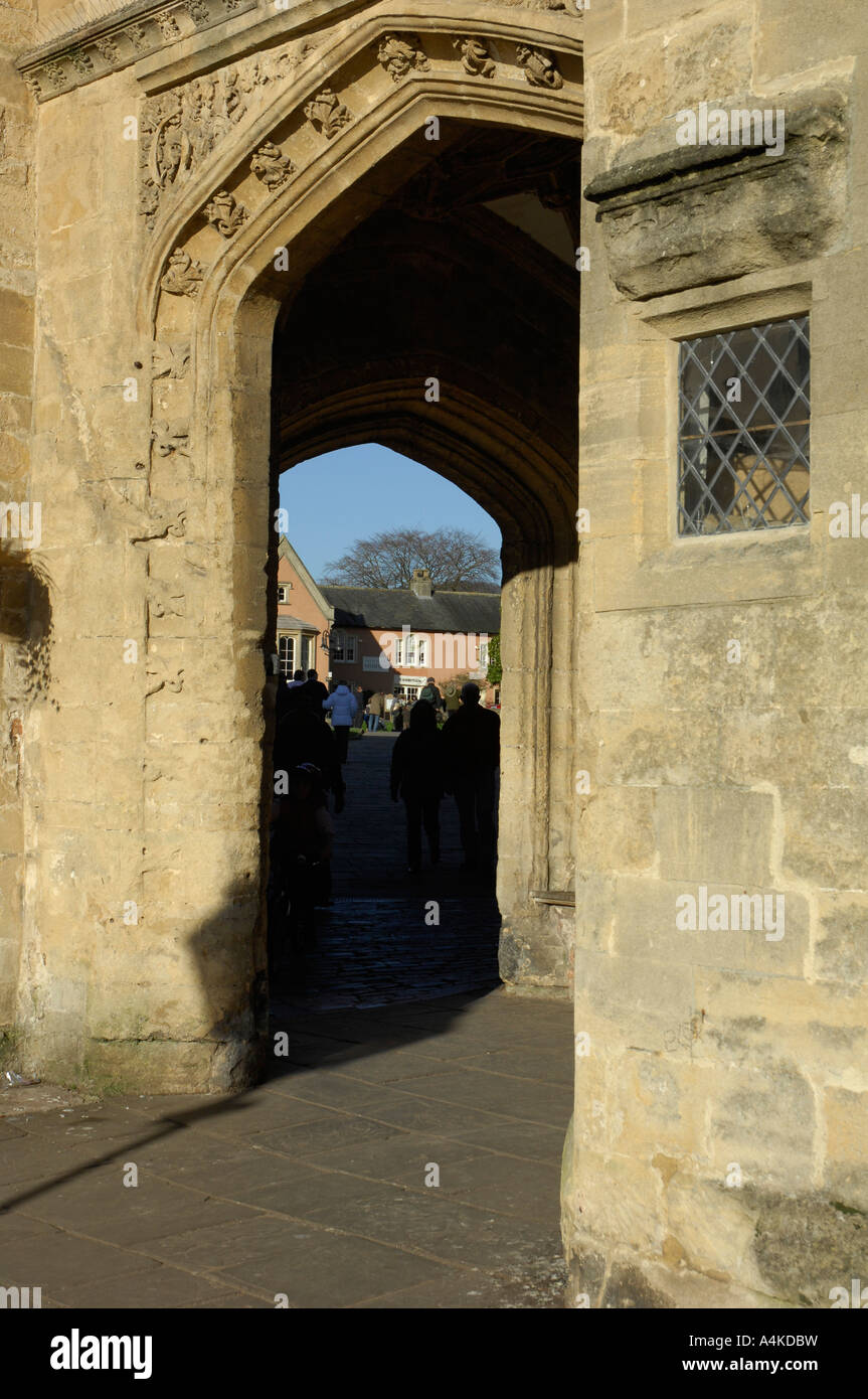 Medieval archway, Wells, UK Stock Photo