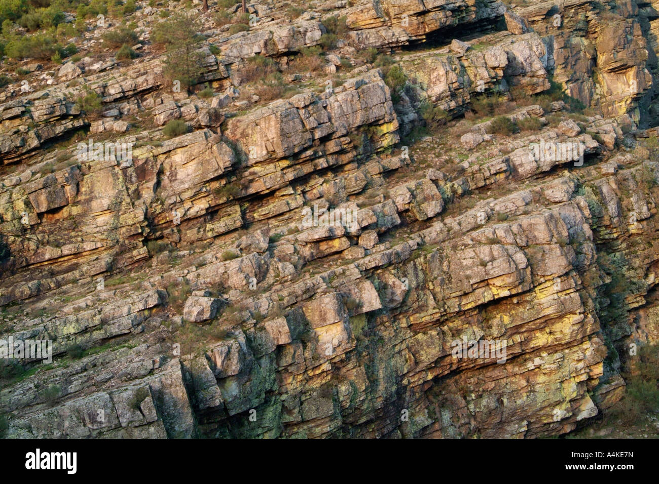 layers of granite rock Stock Photo Alamy