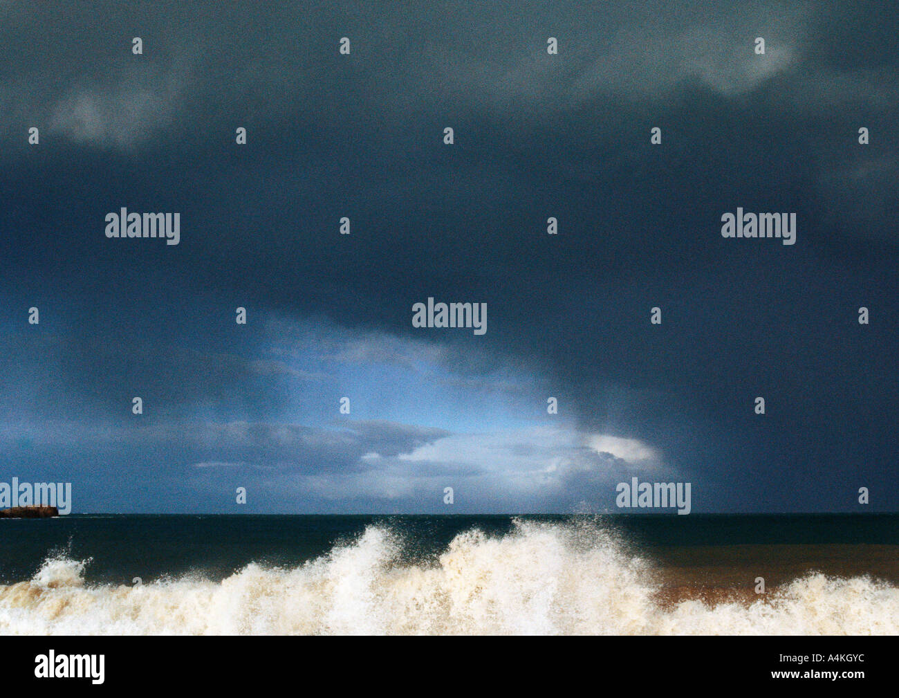 Stormy sky and wave Stock Photo - Alamy