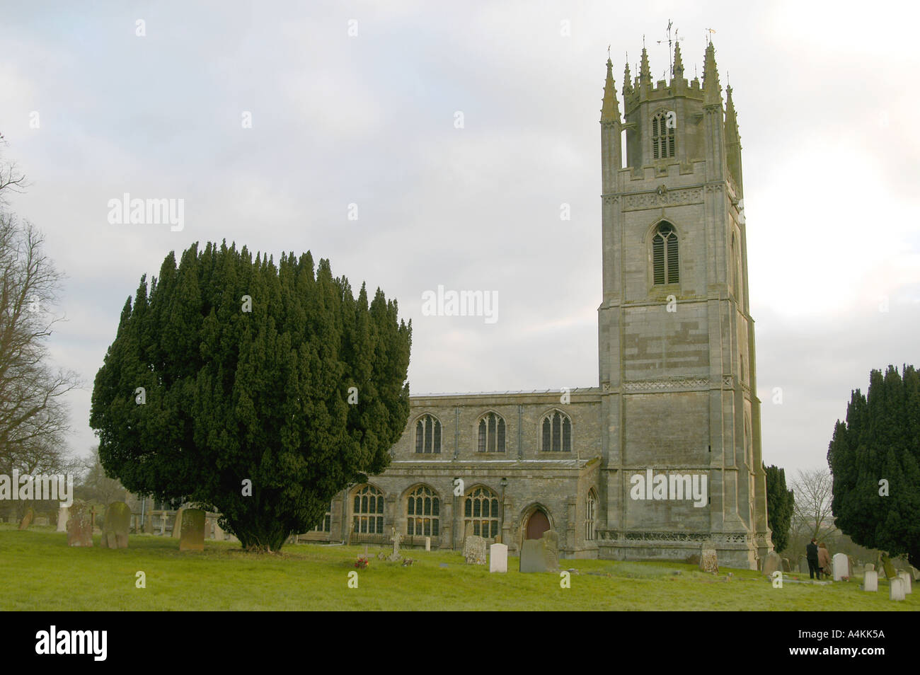 St Peter s Church and churchyard in Lowick Huntingdonshire Stock Photo