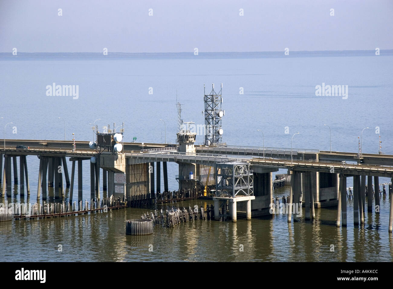 Drawbridge On The Causeway Across Lake Pontchartrain Near New Orleans