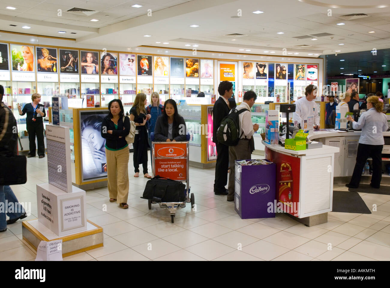 Duty free shopping at Melbourne airport Stock Photo