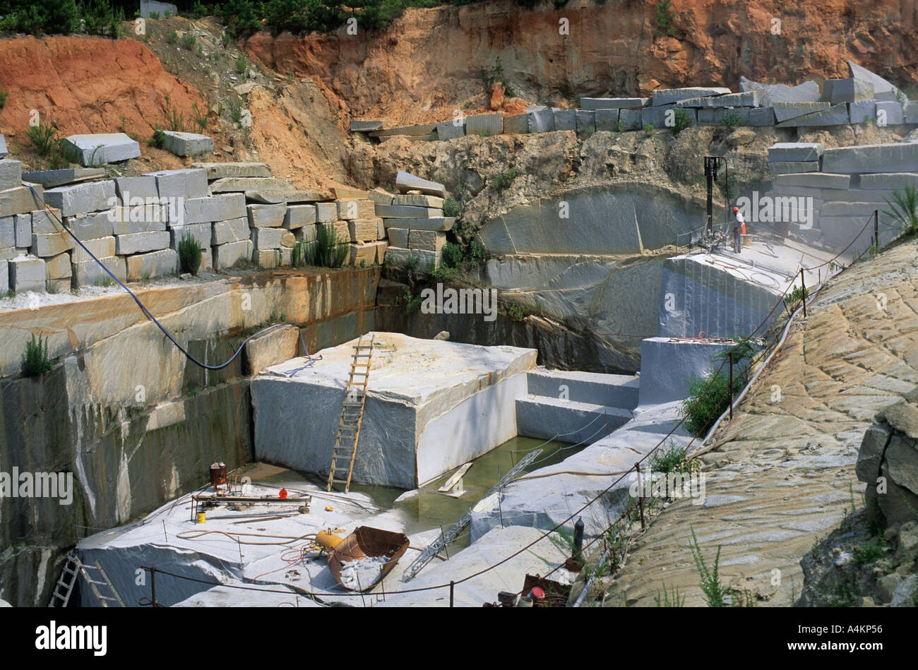 Granite rock quarry near Elberton Stock Photo Alamy