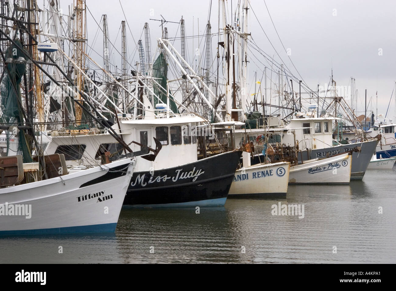 Marina with shrimp boats at Pass Christian Mississippi Stock Photo Alamy