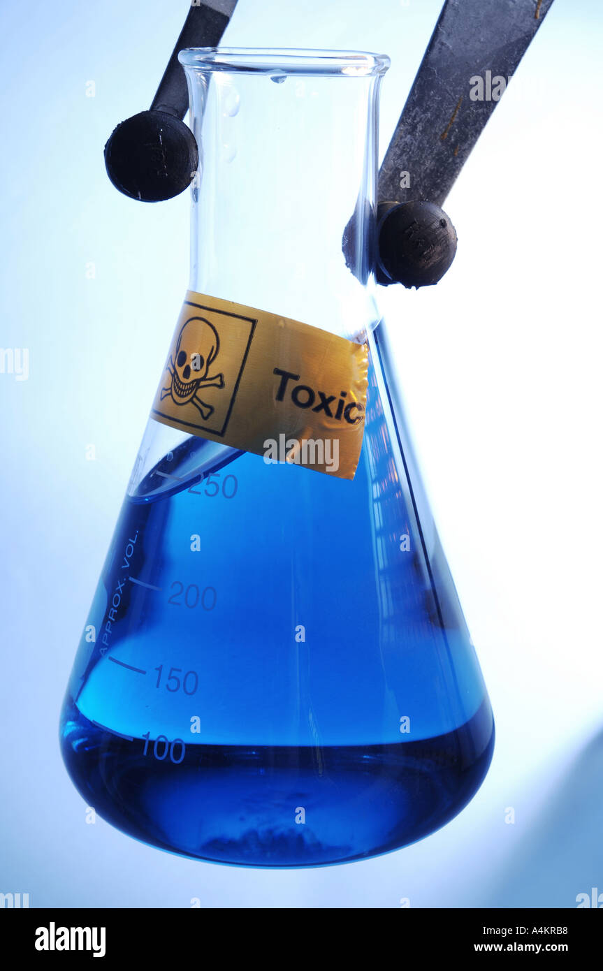 a flask of toxic Poison chemicals Stock Photo Alamy