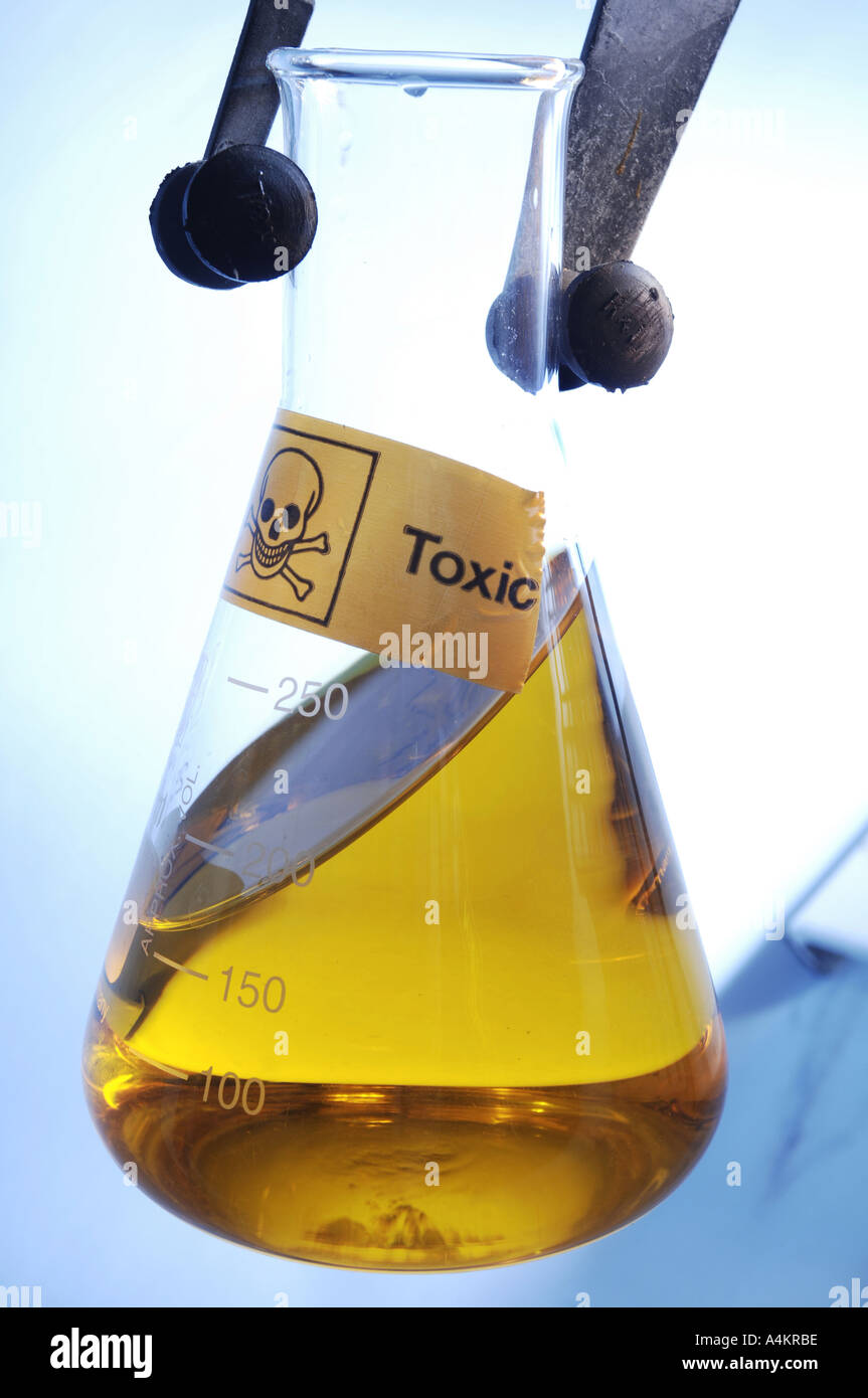 a flask of toxic Poison chemicals Stock Photo Alamy