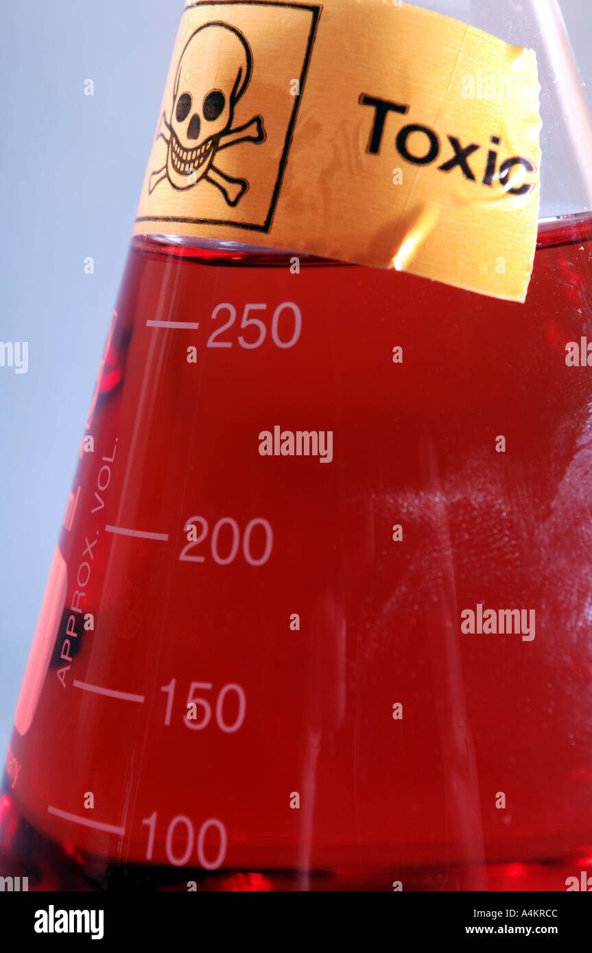 a flask of toxic Poison chemicals Stock Photo Alamy