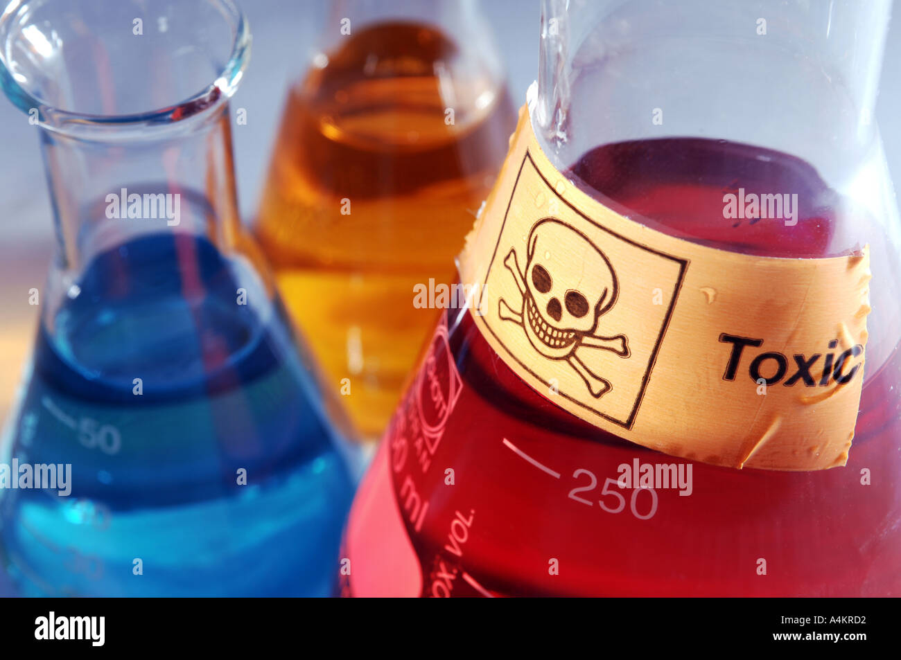 flasks of toxic Poison chemicals Stock Photo Alamy