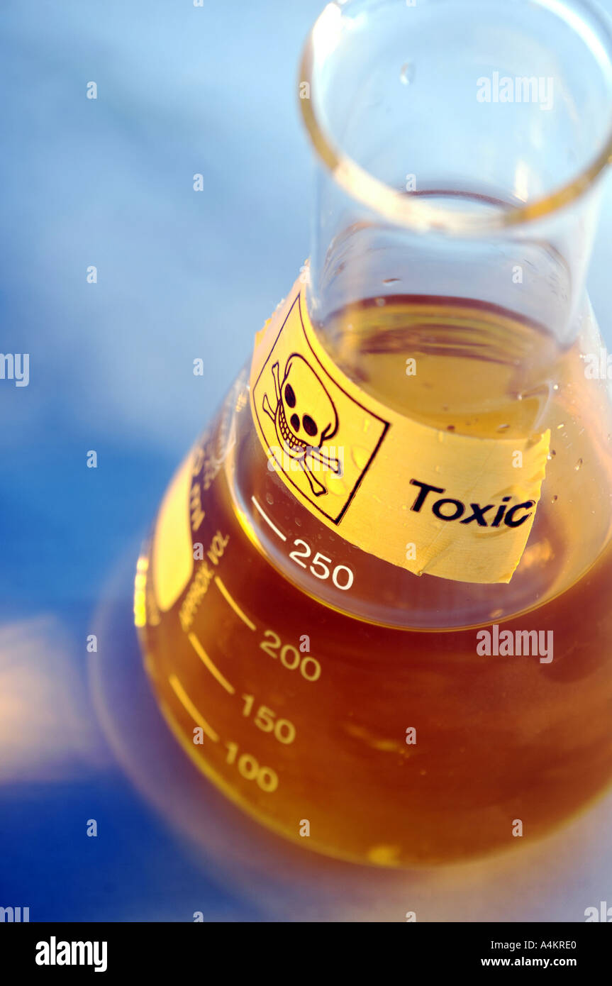 a flask of toxic Poison chemicals Stock Photo Alamy