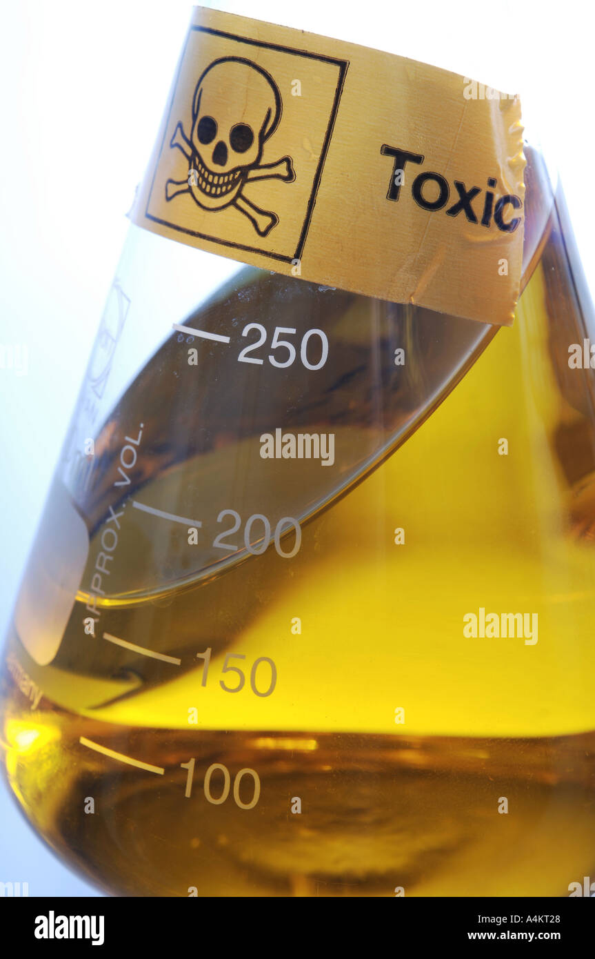 a flask of toxic Poison chemicals Stock Photo Alamy