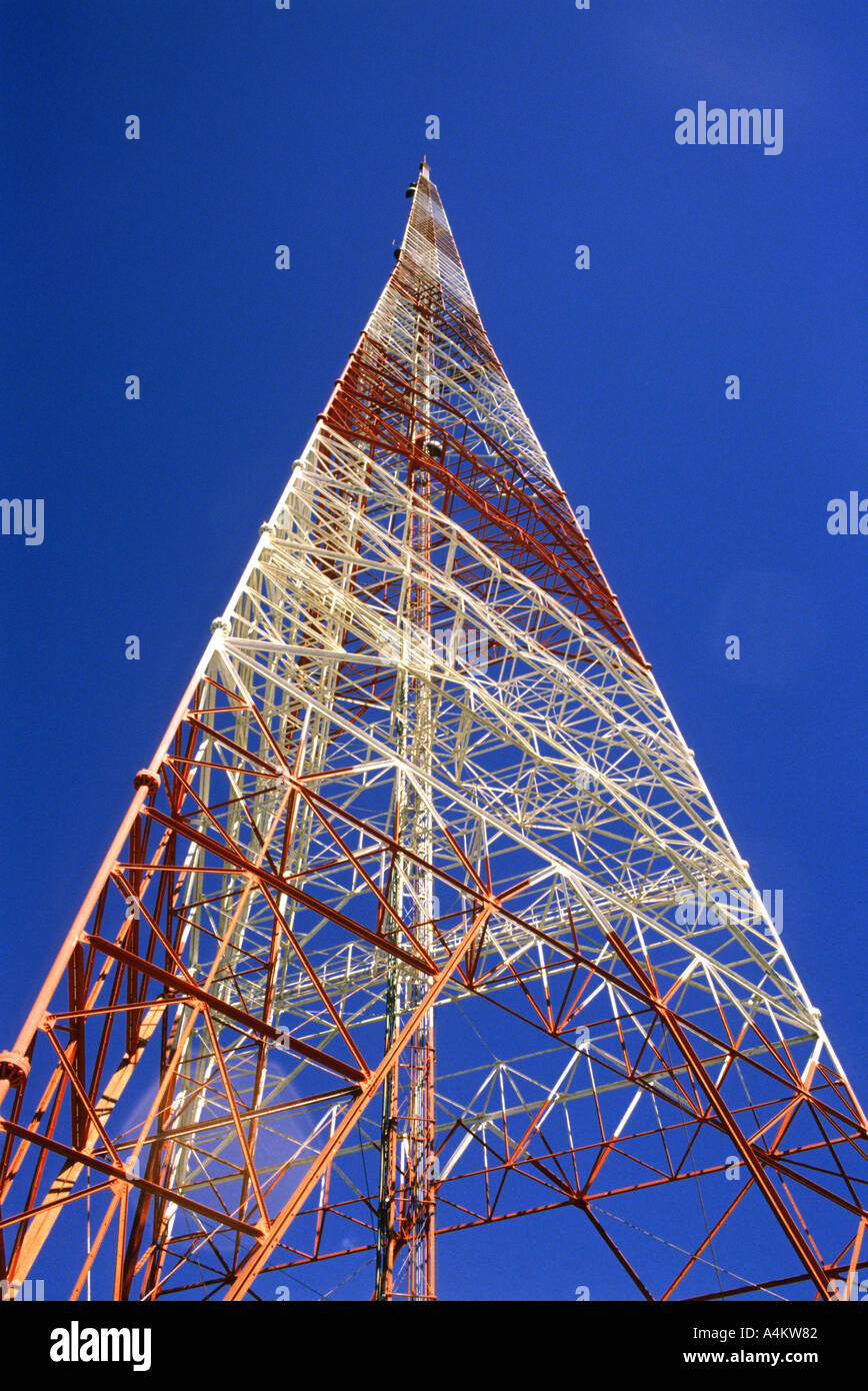Television transmission tower Stock Photo Alamy