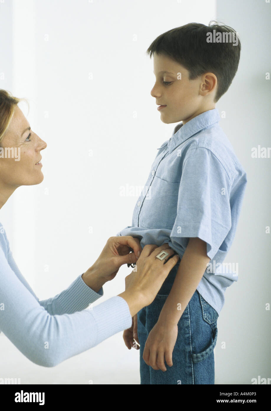 dressing boy