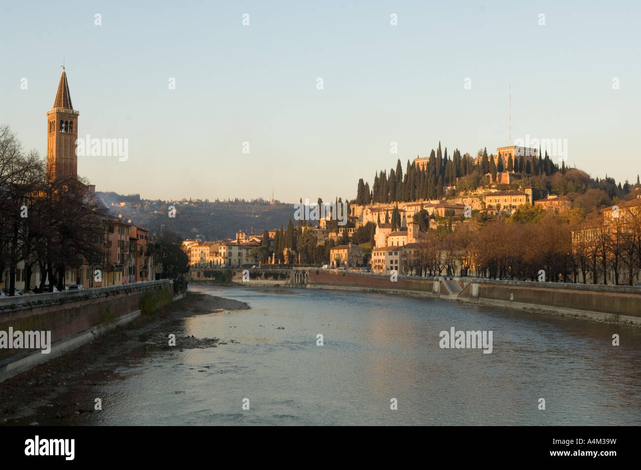 View of The Adige River, Verona, Italy Stock Photo - Alamy