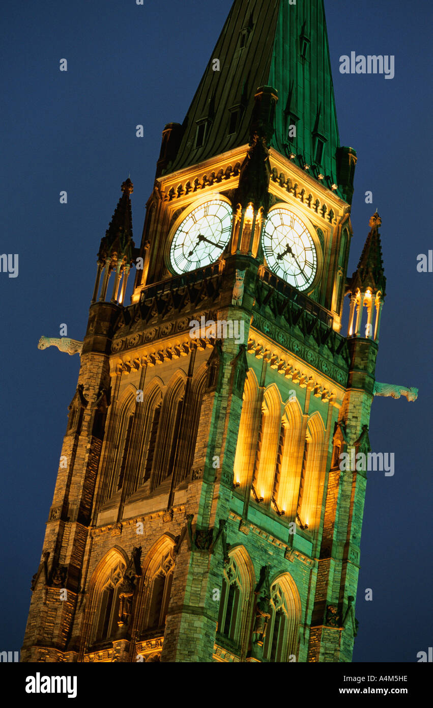 Clock Tower of Canadian Parliament Buildings Stock Photo Alamy