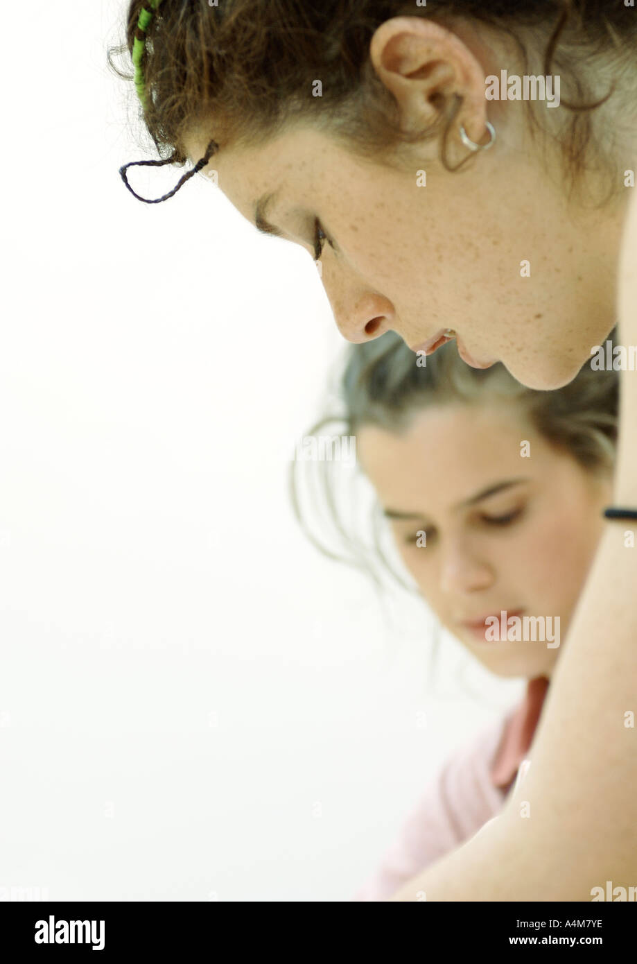 Two young women Stock Photo