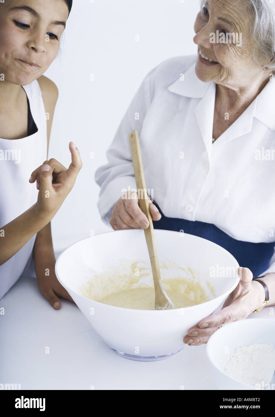 Granny grandmother cooking mixing bowl hi-res stock photography and ...