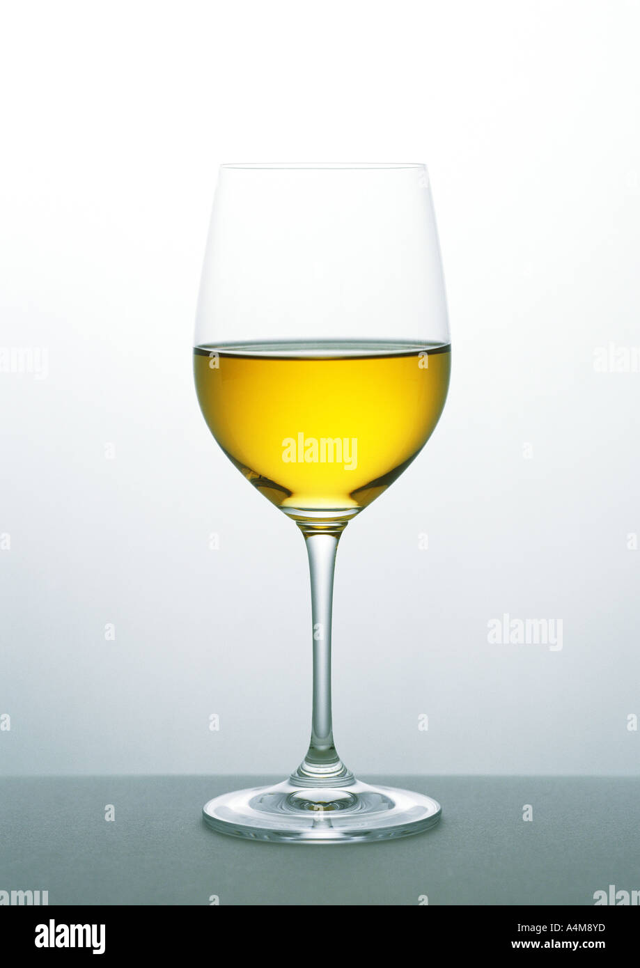 Glass of white wine Stock Photo