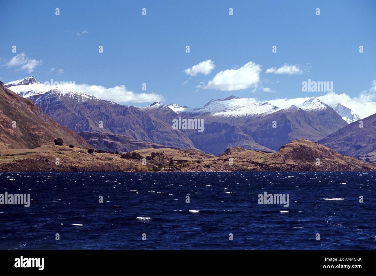 View across Lake Wanaka on New Zealand's South Island Stock Photo - Alamy
