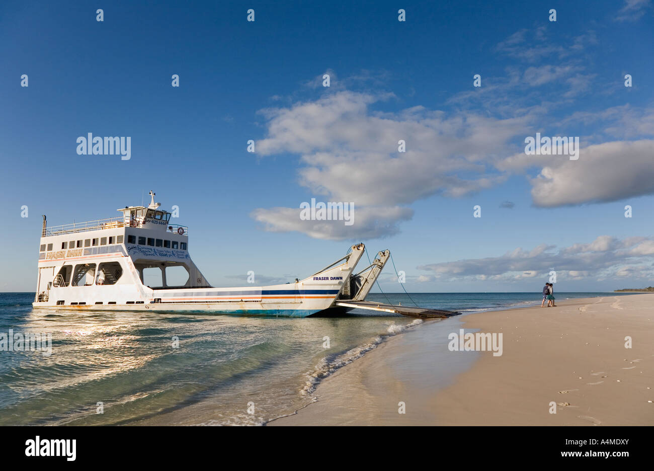 Fraser Island ferry - Fraser Island, Queensland AUSTRALIA Stock Photo