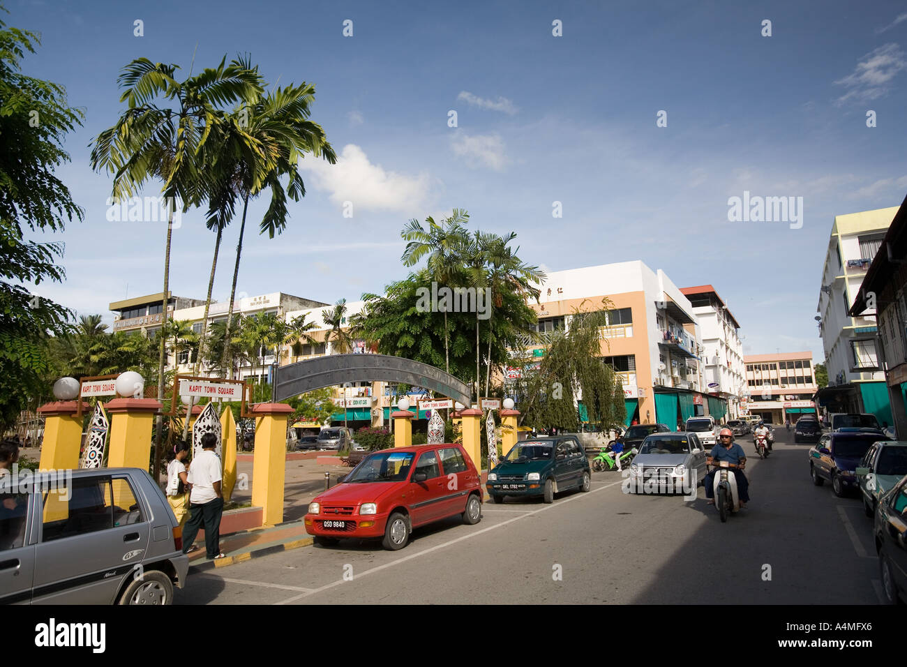 Malaysia Sarawak Kapit centre Jalan Ten Chow Beng and Town Square Stock Photo