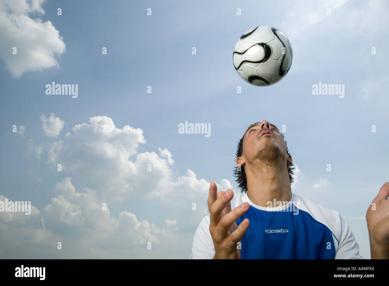 Soccer header Stock Photo Alamy