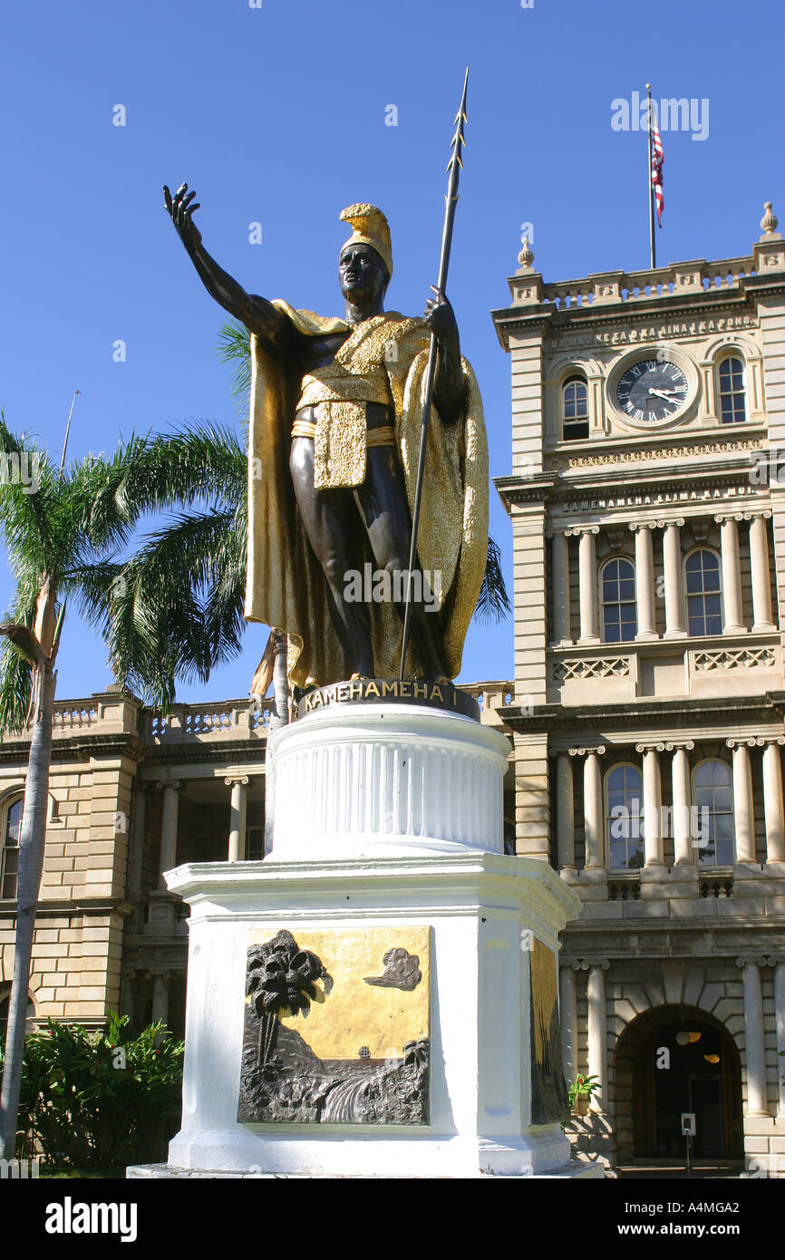 King Kamehameha Statue Honolulu Hawaii Stock Photo Alamy