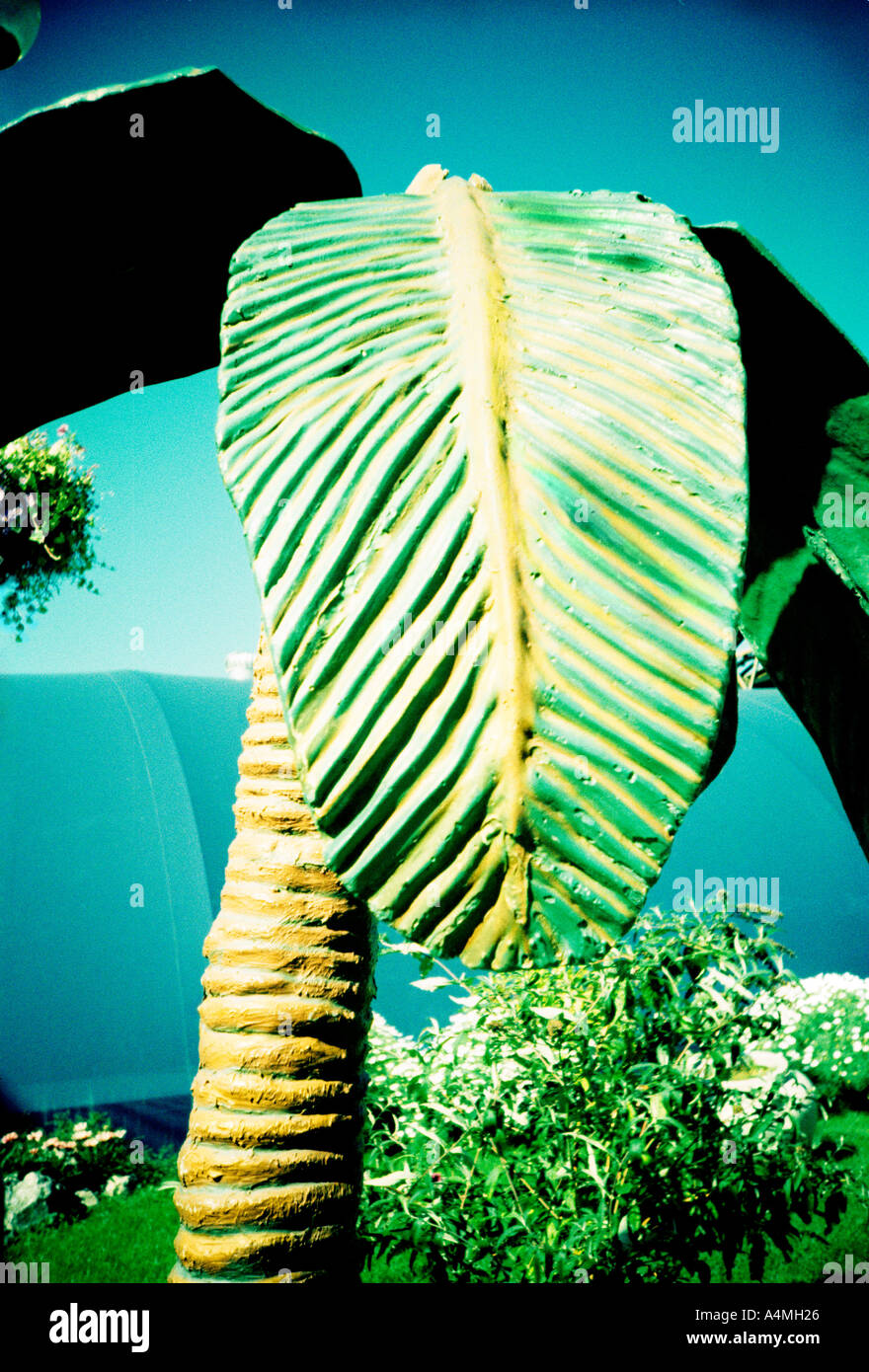 Plastic Palm Tree Pleasure Beach Stock Photo