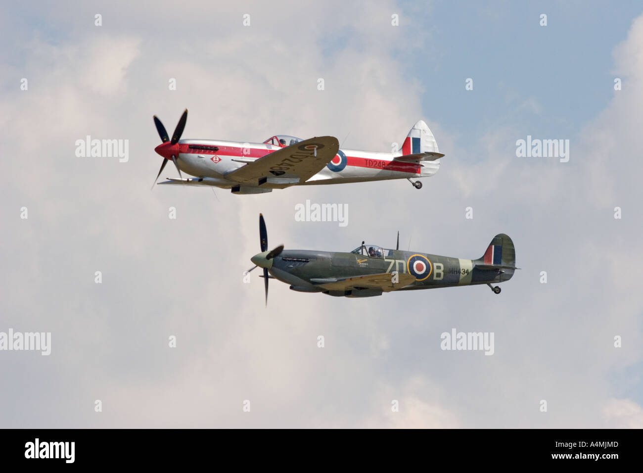Vickers Supermarine Spitfire formation Stock Photo