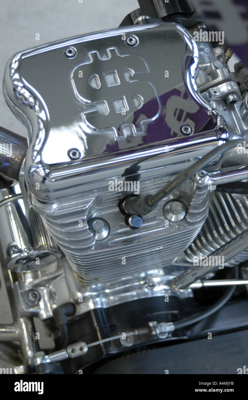 Harley-Davidson motorcycle engine Stock Photo