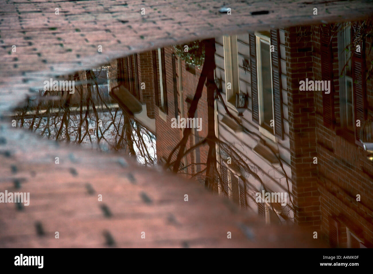 Reflection puddle brick sidewalk hi-res stock photography and images ...