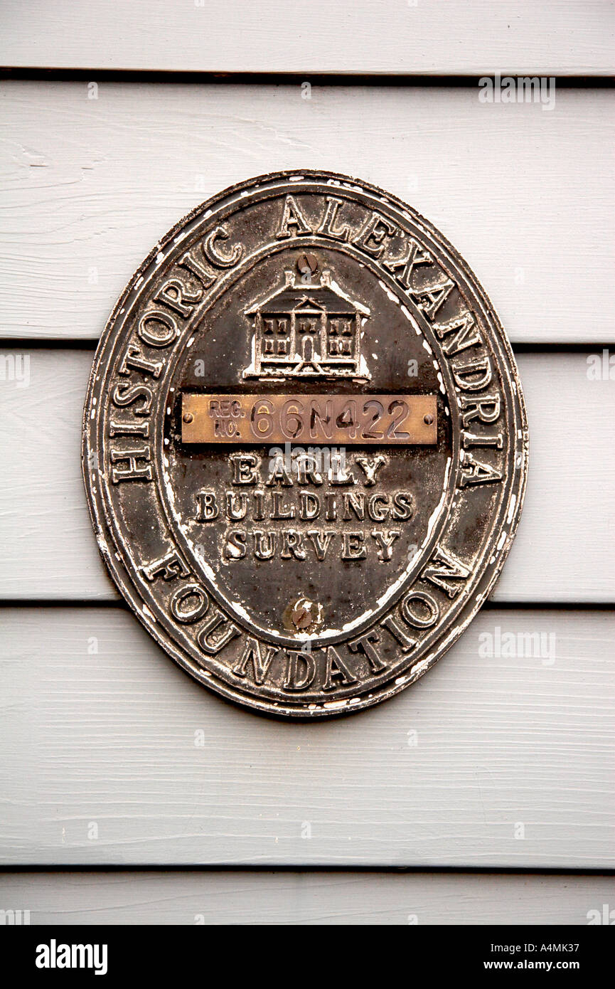 Historic Alexandria Foundation Early Buildings Survey registration