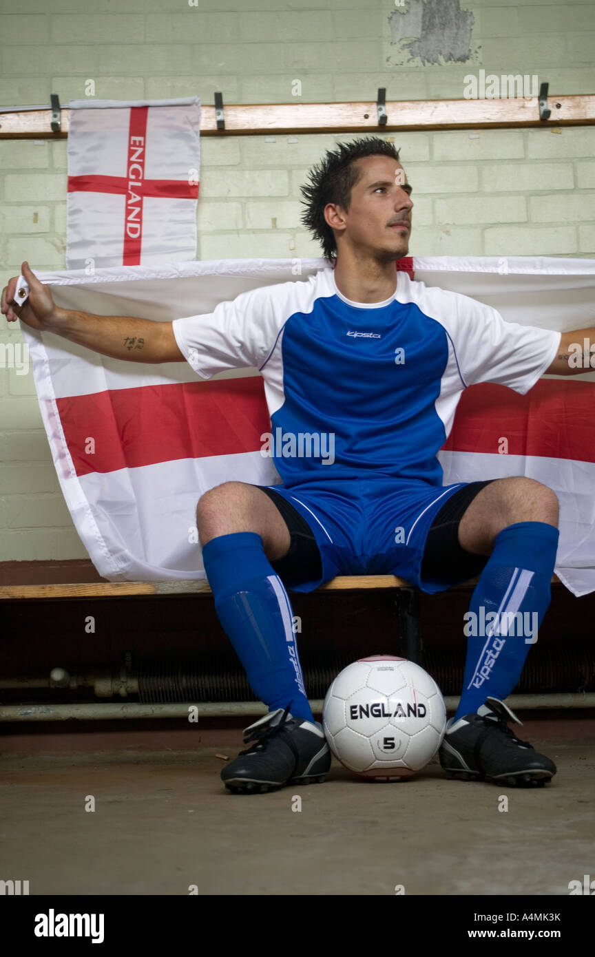 Soccer Player in Locker Room Stock Photo Alamy
