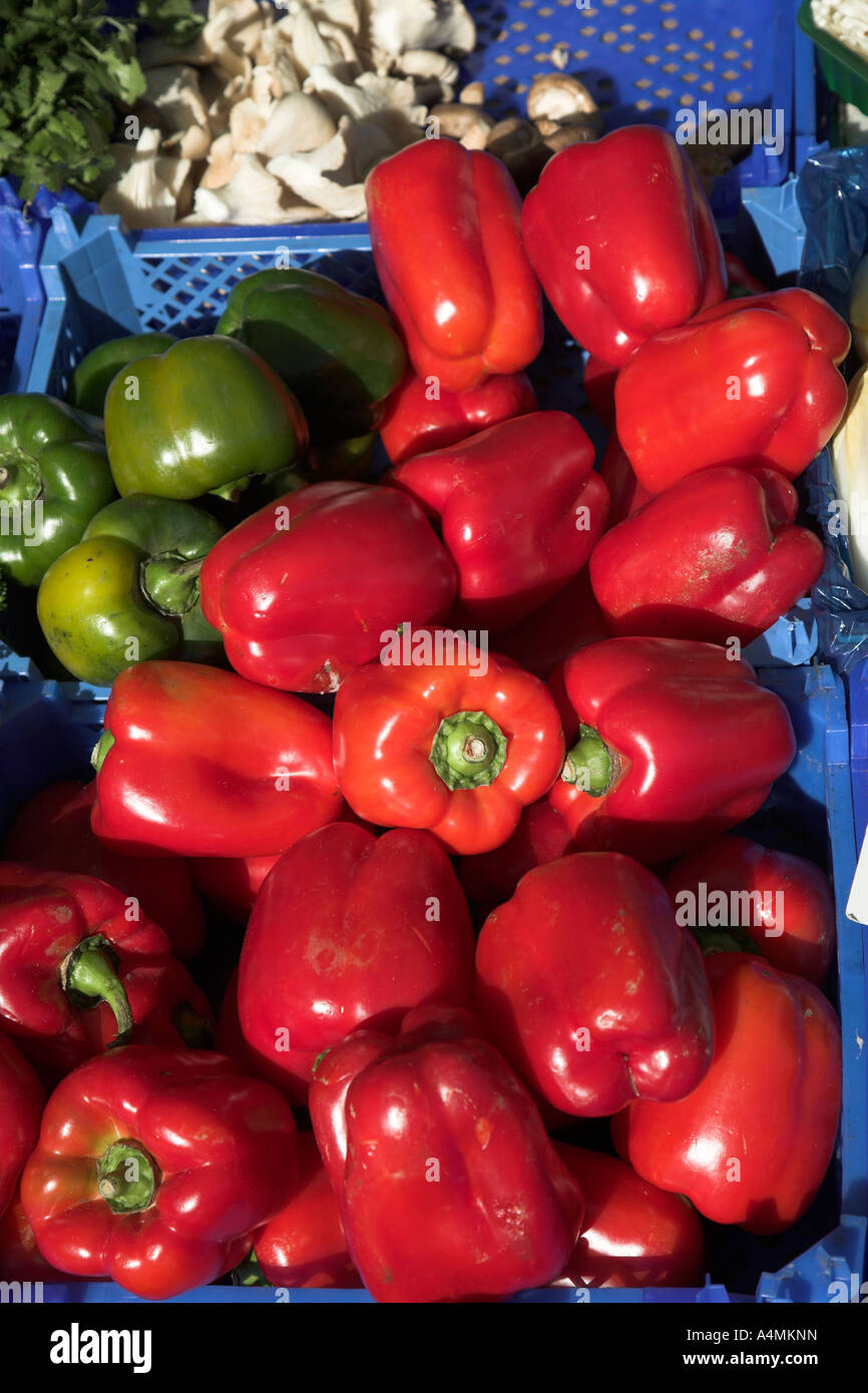Green peppers in market hi-res stock photography and images - Alamy