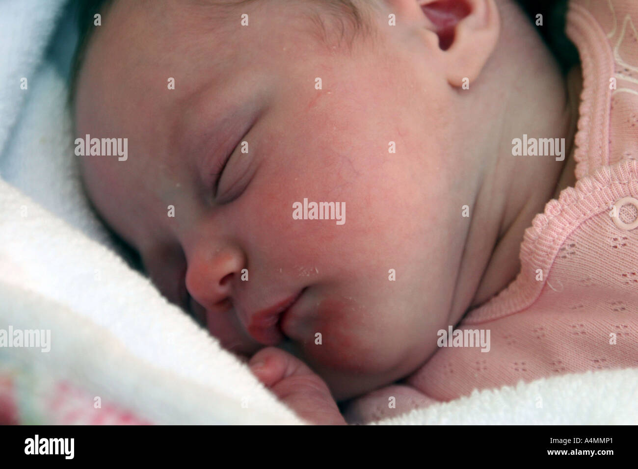 Baby sleeping in pram hi-res stock photography and images - Alamy