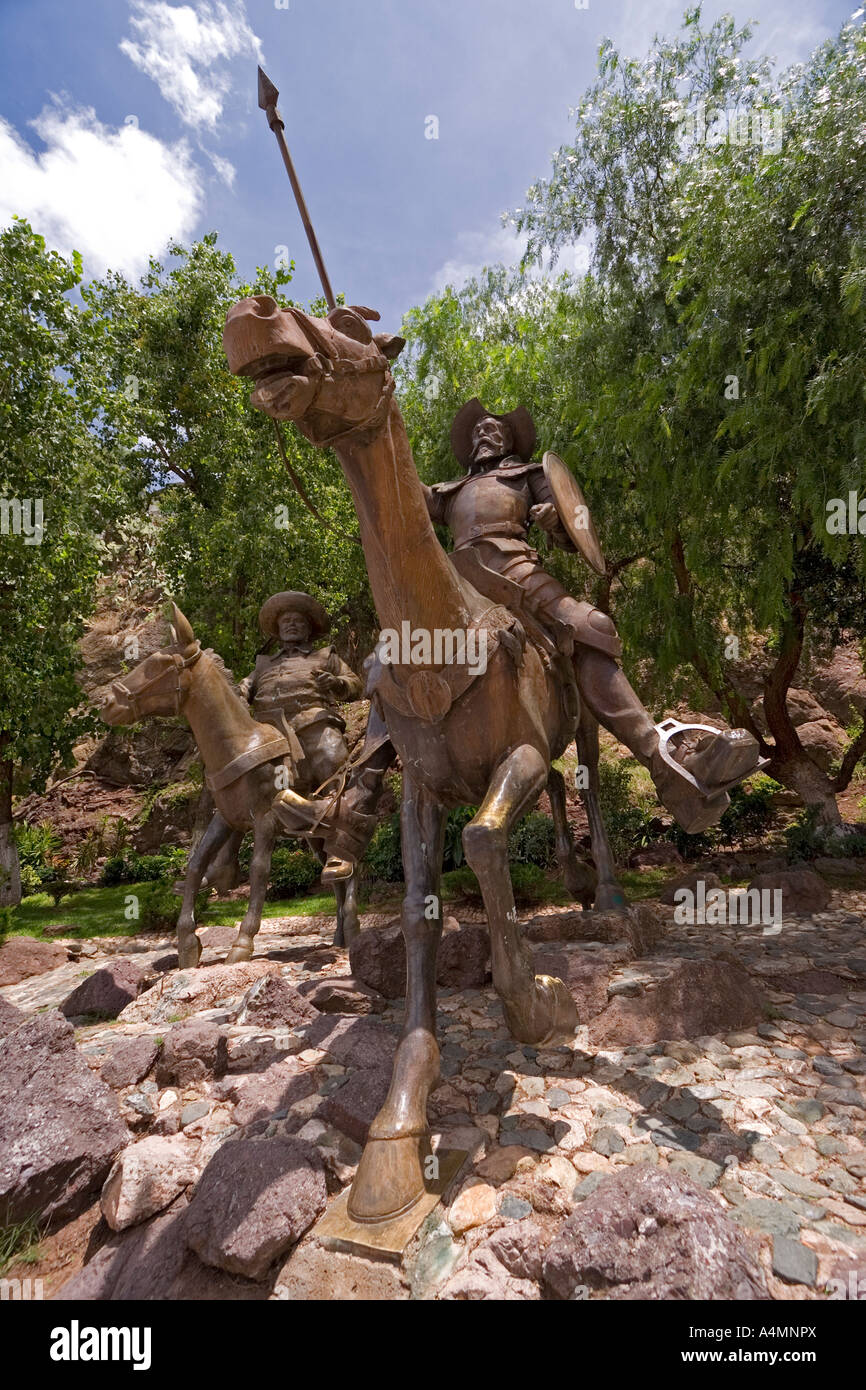 In Guanajuato, a sculpture portraying Don Quixote (Mexico). A Guanajuato, sculpture représentant Don Quichotte (Mexique). Stock Photo