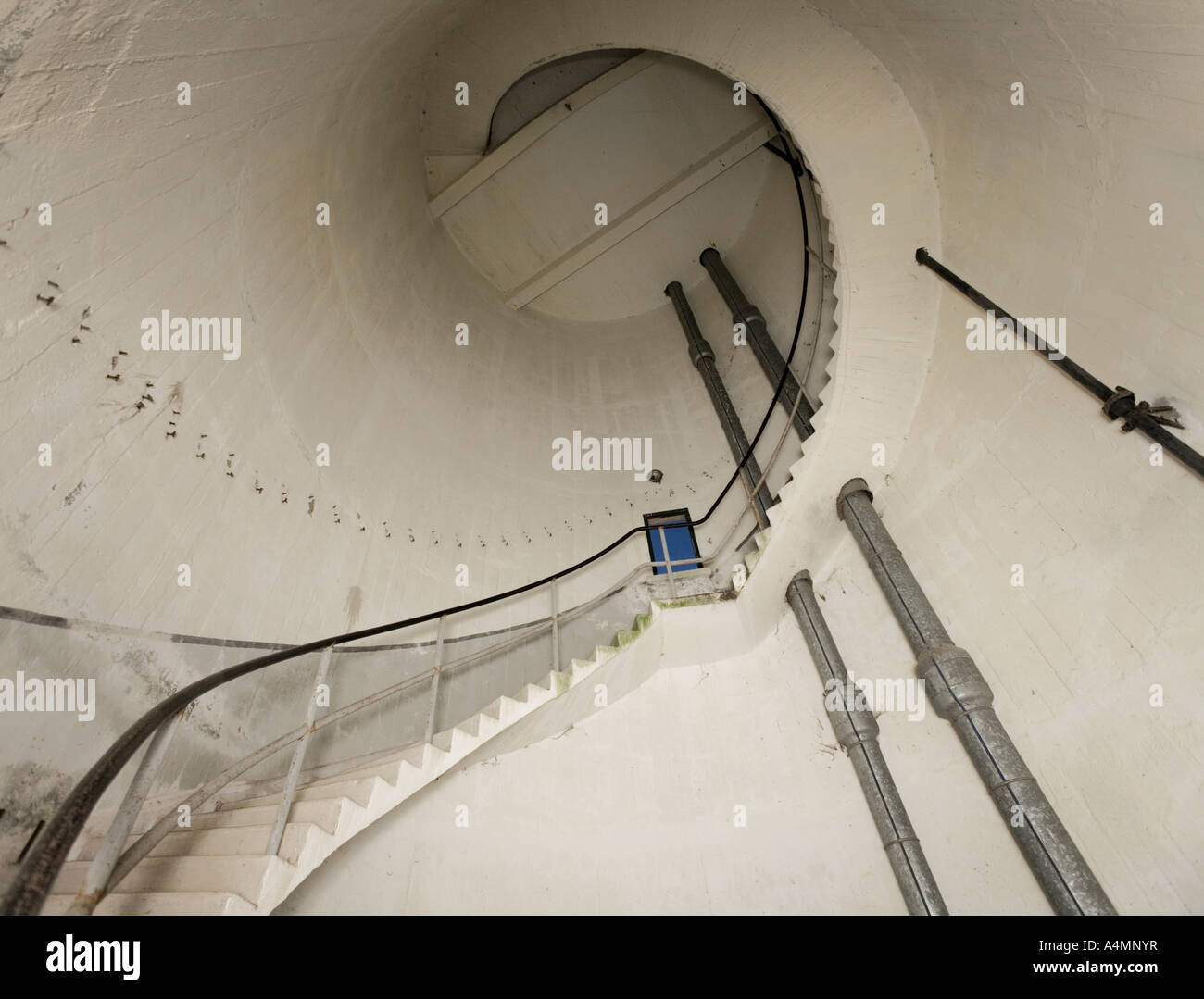 Interior Of Water Tower Showing A Spiral Staircase France Escalier En Colimacon A L Interieur D Un Chateau D Eau France Stock Photo Alamy