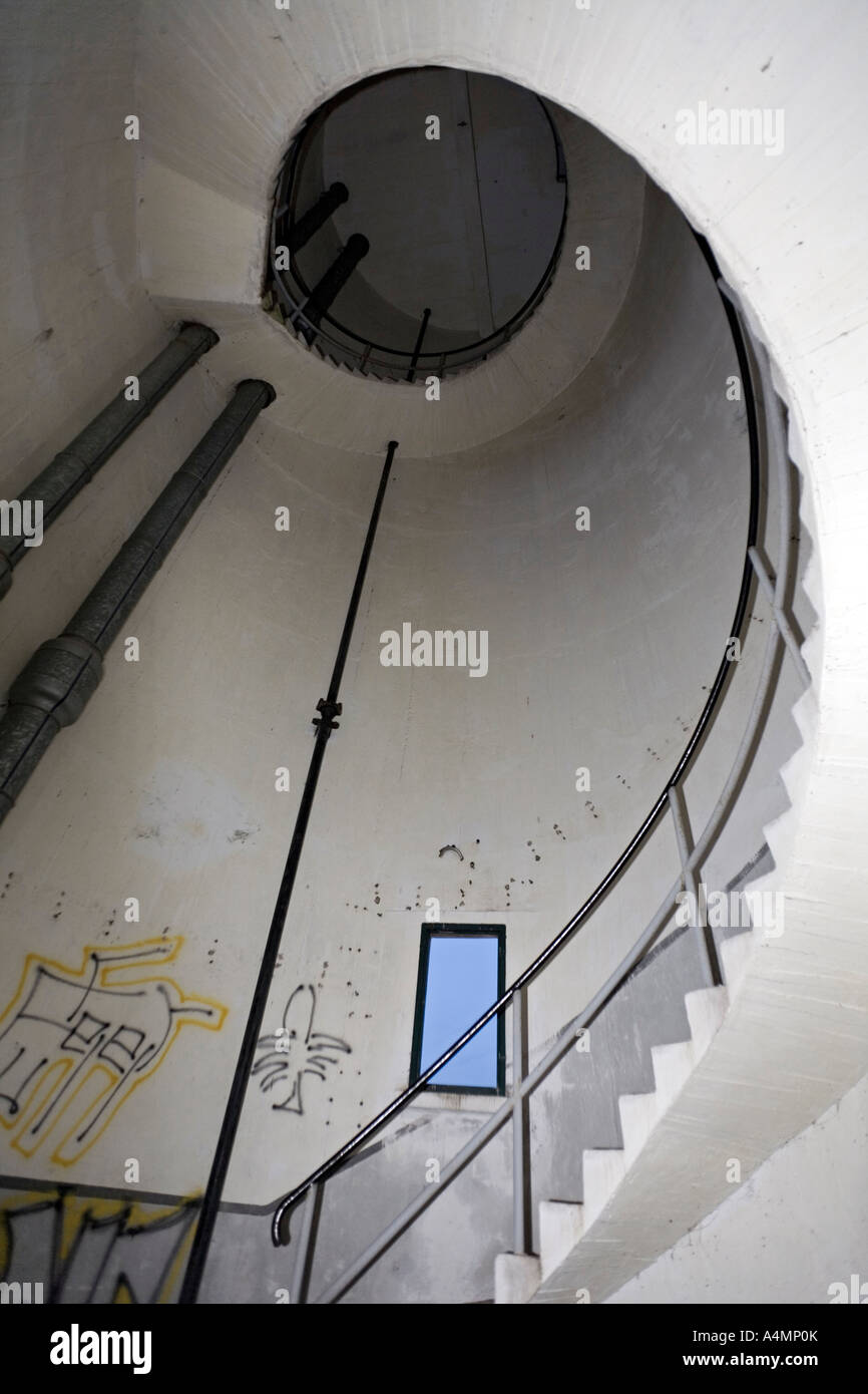 Interior Of Water Tower Showing A Spiral Staircase France Escalier En Colimacon A L Interieur D Un Chateau D Eau France Stock Photo Alamy