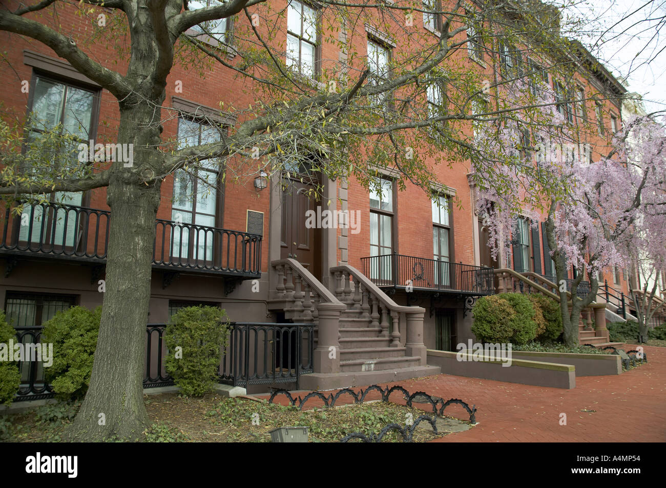 Historic Row Houses on Jackson Place across form the White House