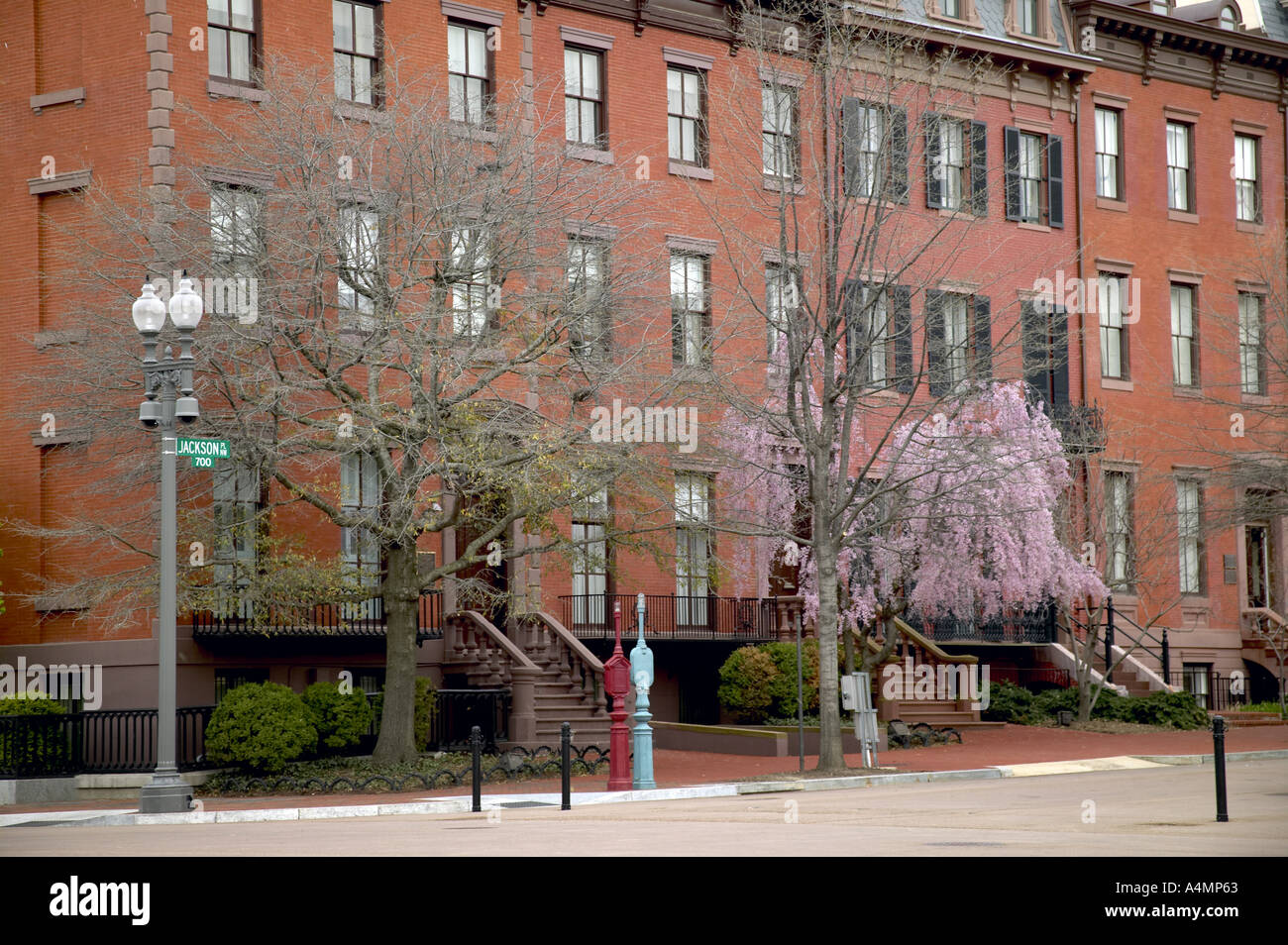 Historic Row Houses on Jackson Place across form the White House
