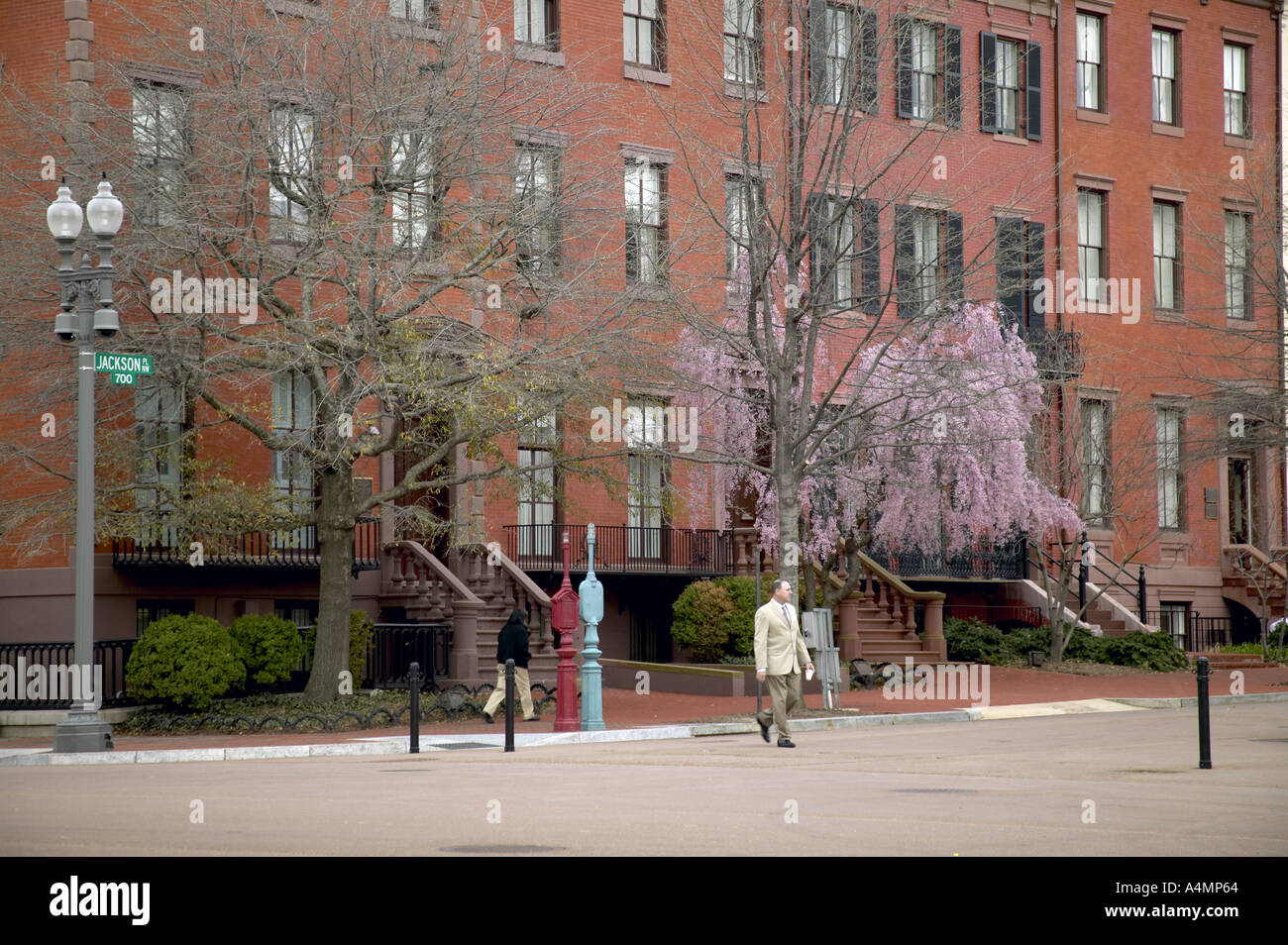 Historic Row Houses on Jackson Place across form the White House