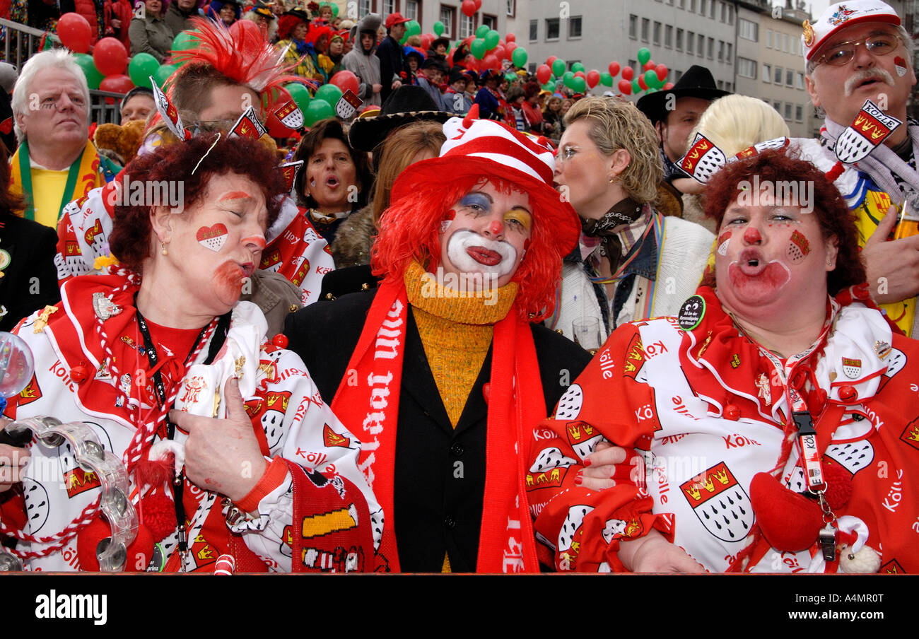 Germans celebrating carnival in Cologne Stock Photo Alamy
