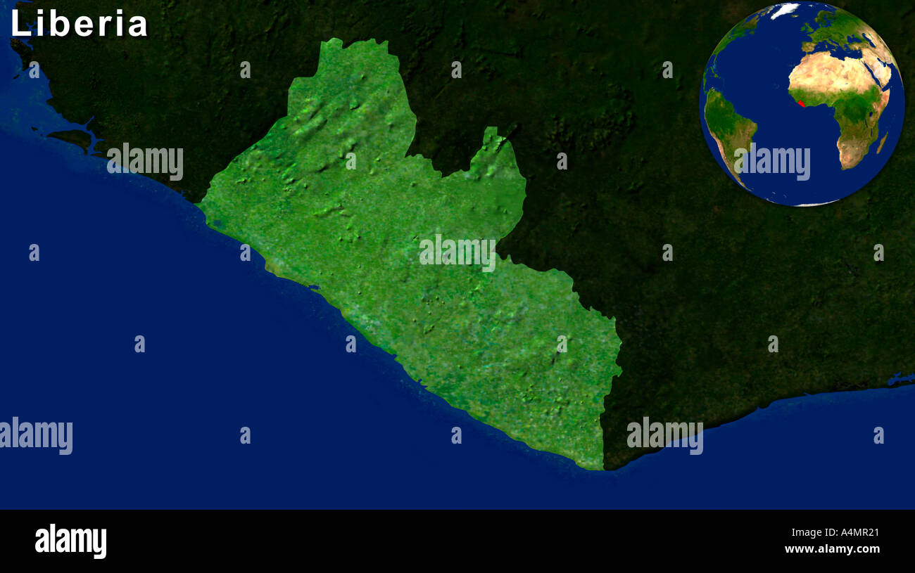 Maps of liberia hi-res stock photography and images - Alamy