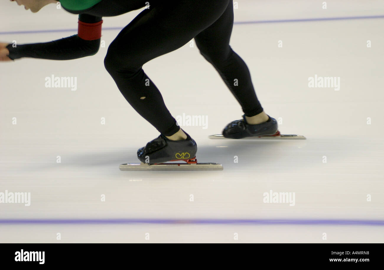Long track speed skating Stock Photo Alamy