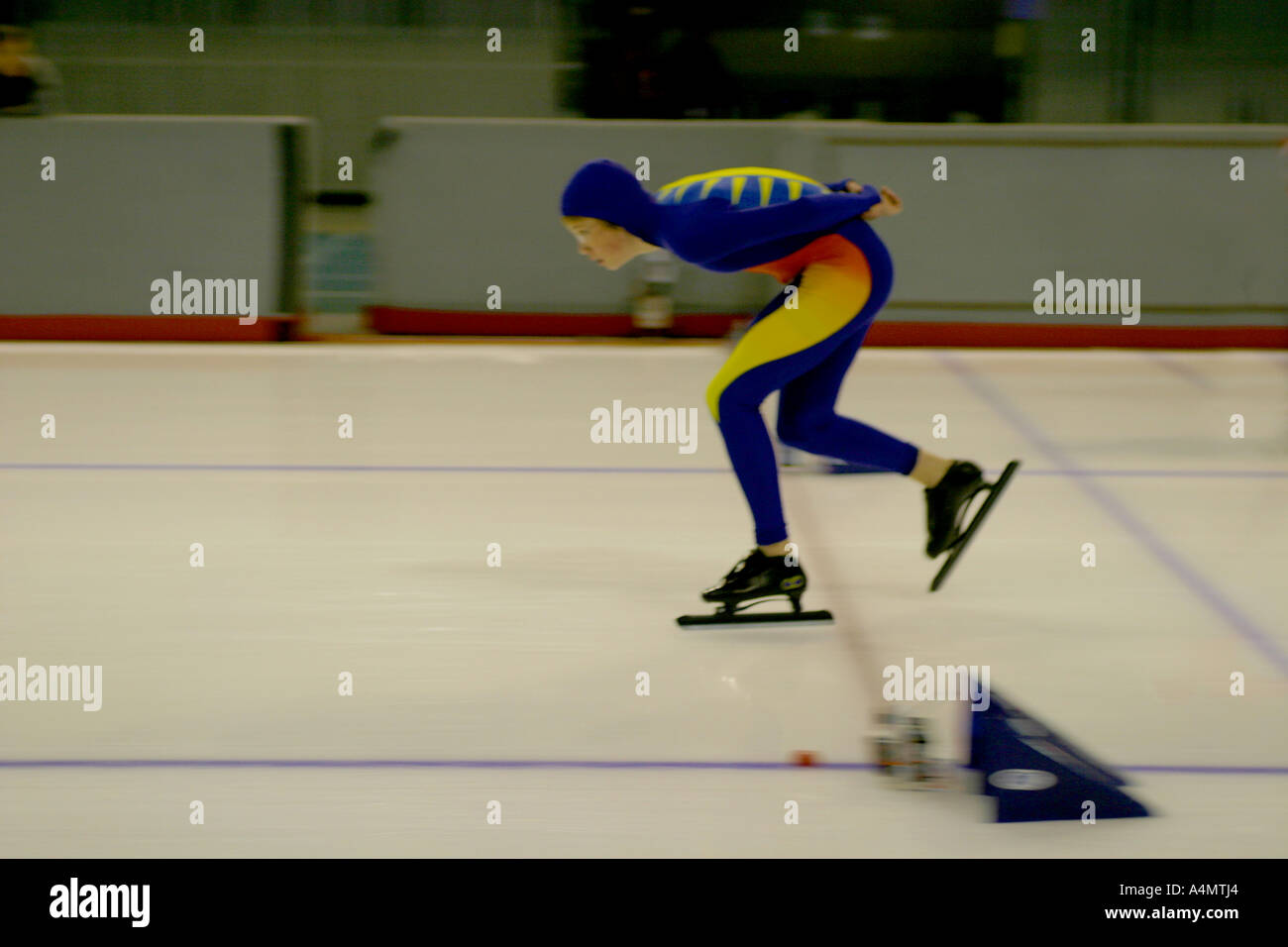 Long track speed skating Stock Photo Alamy
