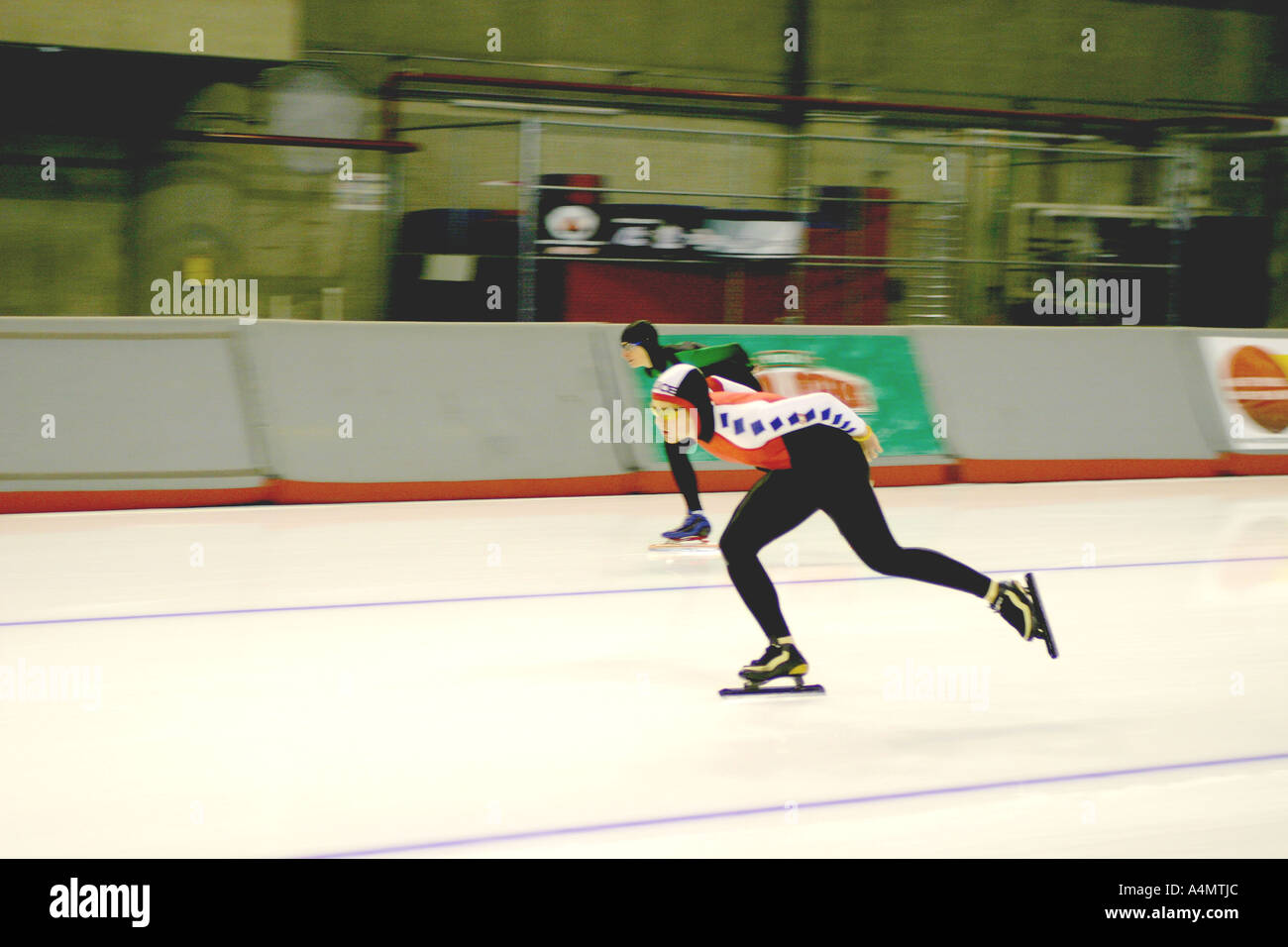 Long track speed skating Stock Photo Alamy