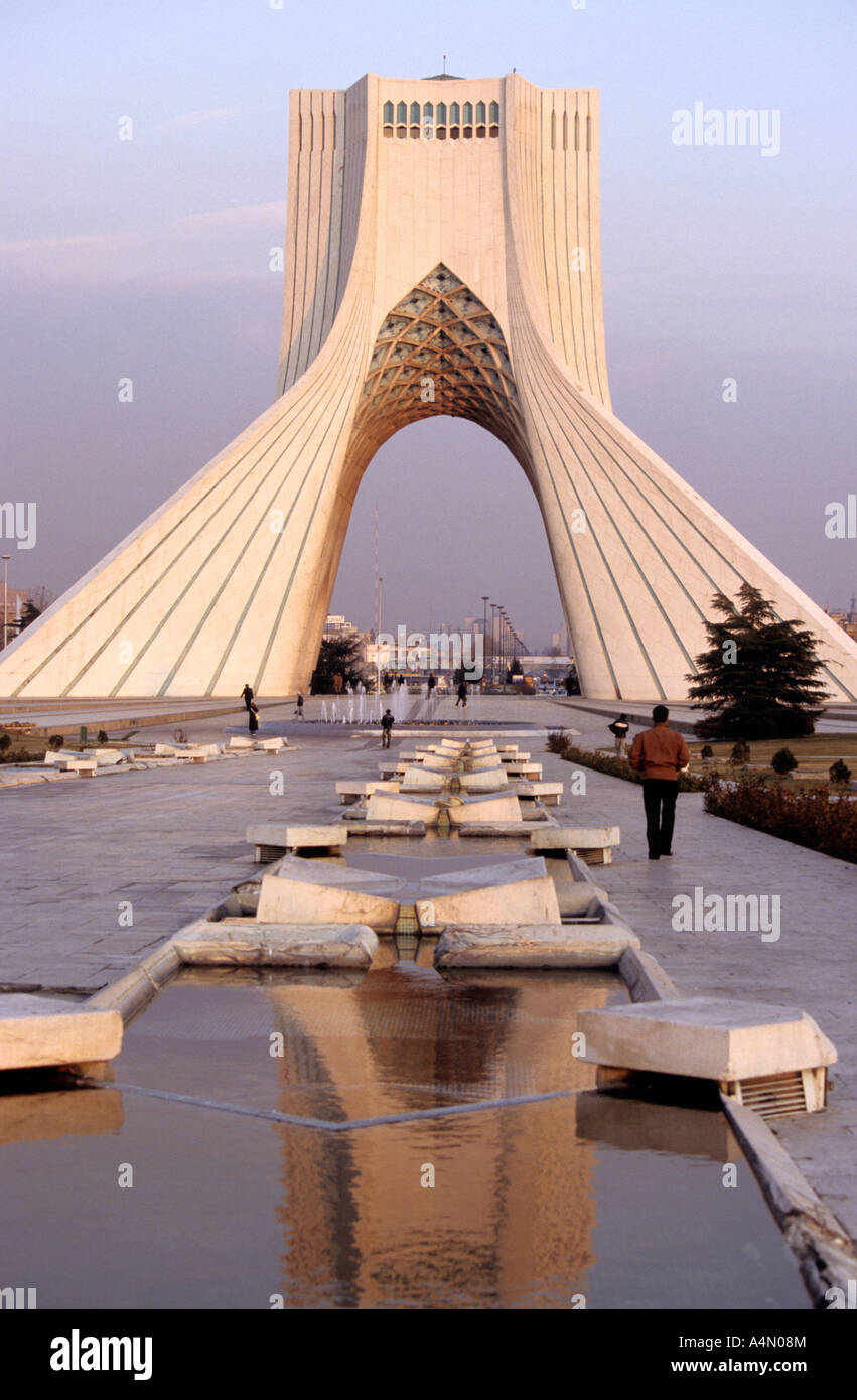 Azadi Tower, or King Memorial Tower,symbol of the city and marks the ...